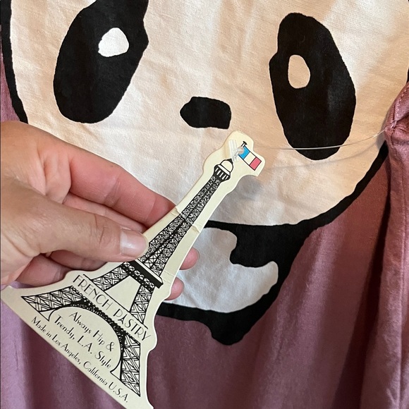 French Pastry Panda Dusty Rose Apparel - Picture 3 of 5
